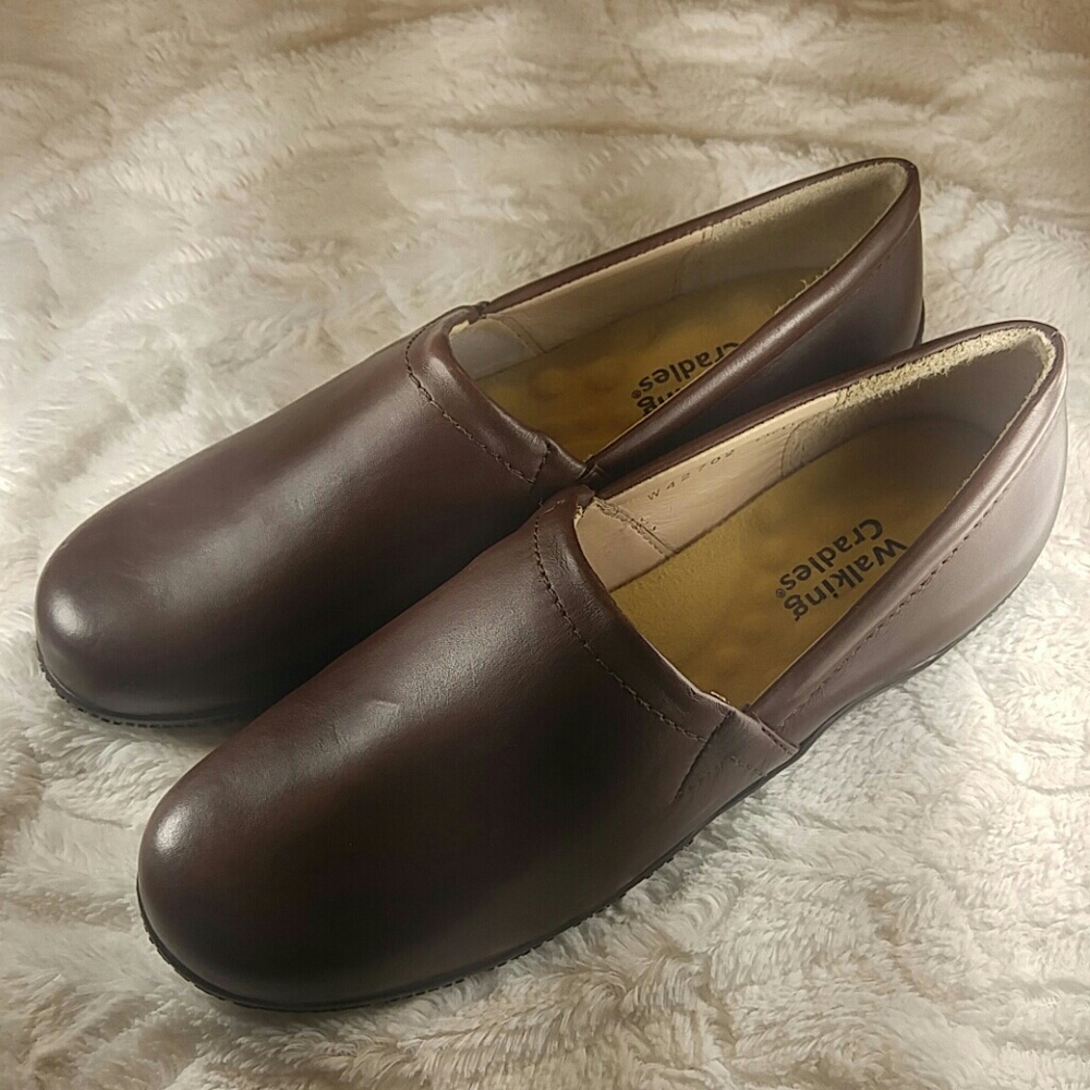 Brown Leather Flats New in box